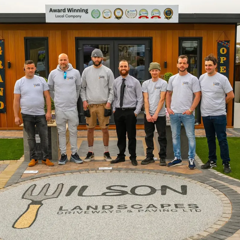 Nathan Wilson and the Wilson Landscapes team at the showroom